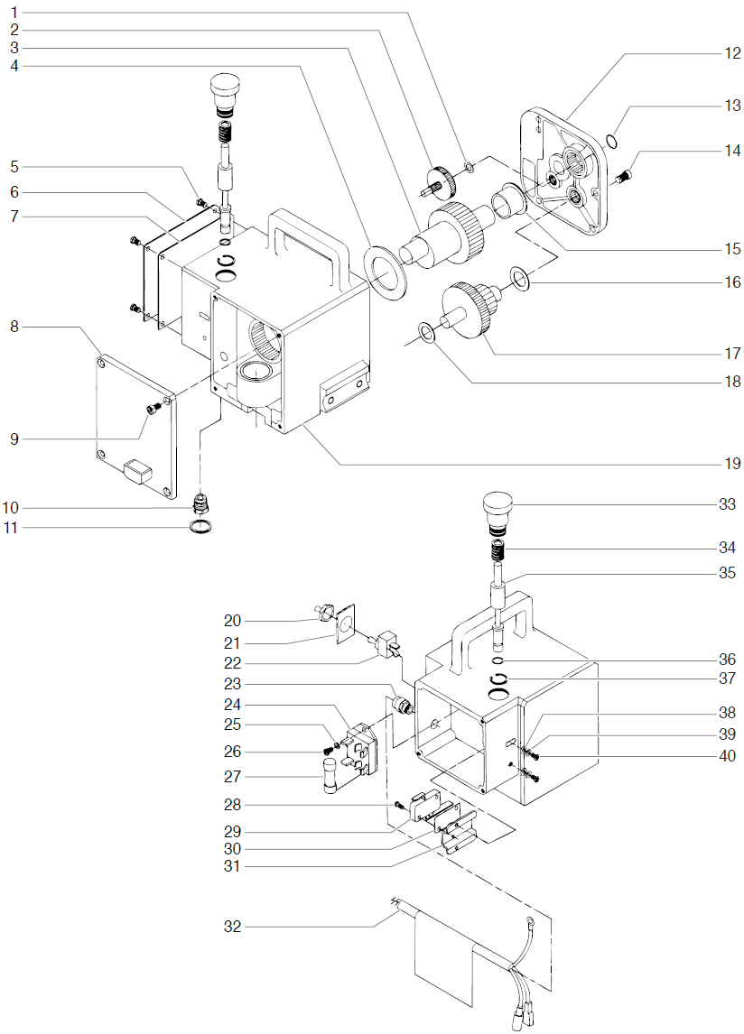 330 Gear Box Assembly Parts